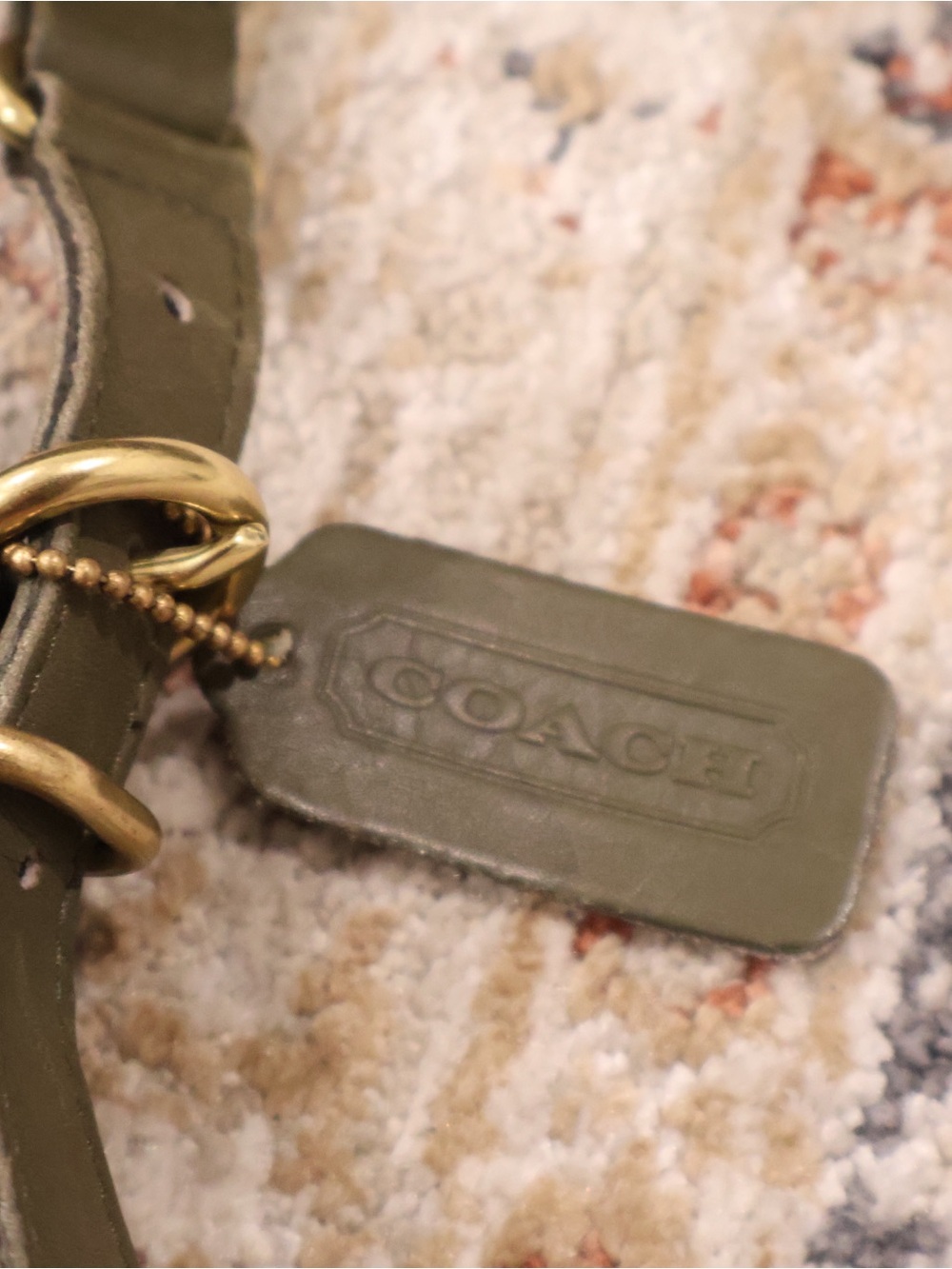 Vintage Coach Legacy Olive Green Leather Flap Crossbody Bag USA Made - Picture 2 of 6